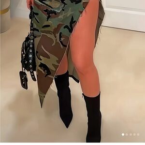 Chic Asymmetrical Camouflage Skirt